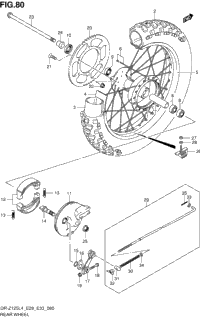 Rear Wheel (Dr-Z125l4 E33)