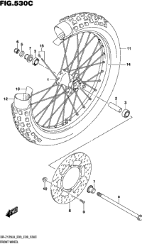 Front Wheel (Dr-Z125ll8 E28)