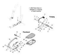Chassis, Footpeg, R.H./Floorboard, R.H./Brake All Options