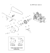 Drive Train, Drive Sprocket, Front All Options