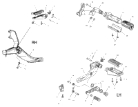 Drive Train, Shift Lever & Footpeg Mounting V00cs15dc