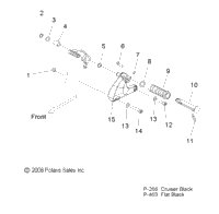 Chassis, Footpeg, L.H. All Options