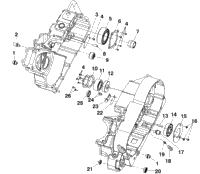 Engine, Crankcase Bearings V99cb15db
