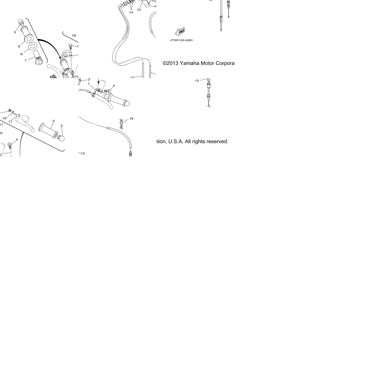Steering Handle Cable