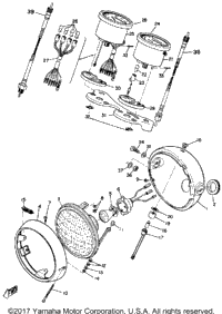 Headlamp, Speedometer And Tachometer