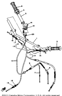 Handlebar - Cable Mx100h - J - K