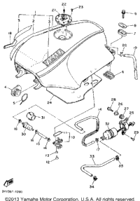 Fuel Tank Non California Model