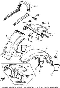 Front Fender Rear Fender Xj550h J K