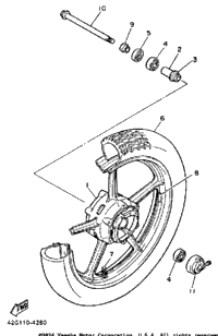 Front Wheel Xv700n Nc
