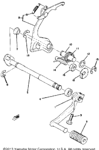 Shift Shaft Yz125e - F