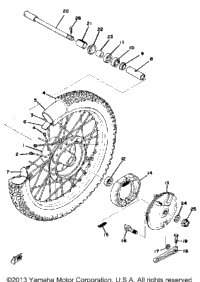 Front Wheel Yz100d