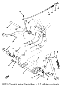 Stand Footrest Brake Pedal Yz80d E