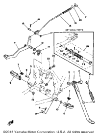 Stand Footrest Brake Pedal