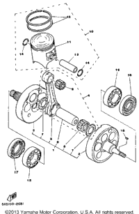 Crank Piston Yz250l
