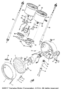 Head Lamp, Speedometer & Tachometer