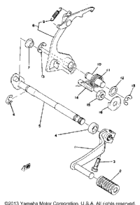 Shift Shaft Yz100 E - F