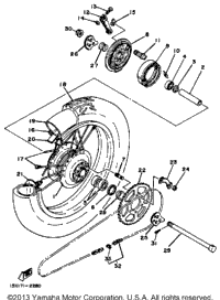 Rear Wheel Xt200k - Kc