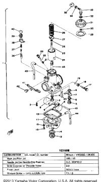 Carburetor Yz100 E - F