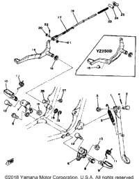 Stand-Footrest-Brake Pedal Yz250d - E