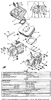 Cylinder - Crankcase Yz100 E - F