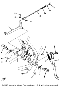 Stand - Footrest - Brake Pedal Yz100 E - F