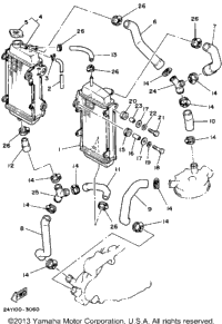 Radiator Hose Yz250k
