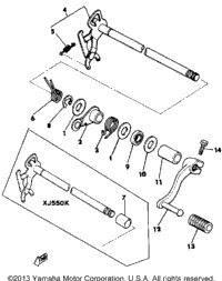 Shift Shaft Pedal Xj550h J K
