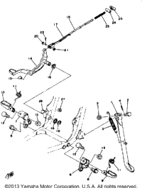 Stand Footrest Brake Pedal Yz400d E