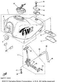 Fuel Tank Non California Model