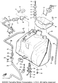 Fuel Tank Non California Model