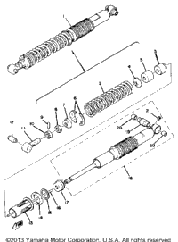 Rear Shocks Yz125e - F