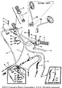 Handlebar - Cable Gt80e - Gt80e-009161 - Gt80f