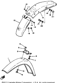 Front Fender - Rear Fender Mx100h - J - K