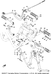Stand, Foot Rest And Rear Brake Pedal