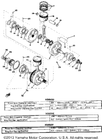 Crank Piston Xs650d E E006501~ F