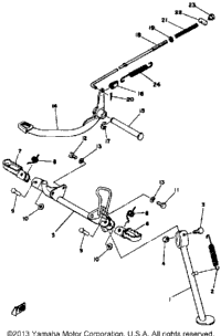 Stand Footrest Brake Pedal