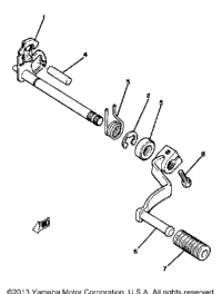 Shift Shaft - Pedal-Yz60h - J - K
