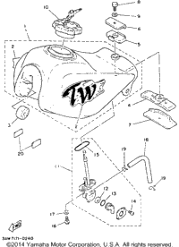 Fuel Tank Non California Model