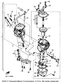 Carburetor Non California Model