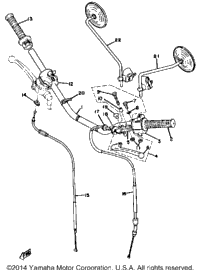 Steering Handle Cable Xs650c
