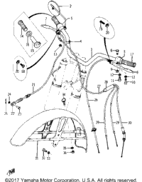 Handle Wire - Front Fender