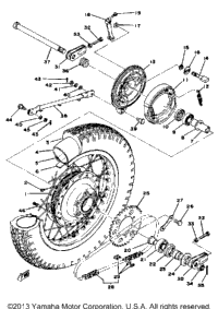 Rear Wheel Xs650d E E006501~ F