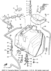 Fuel Tank Non California Model