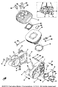 Cylinder - Crankcase Yz100d