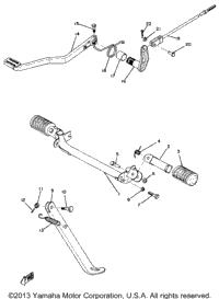 Stand, Foot Rest & Rear Brake Pedal