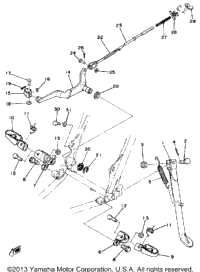 Stand-Footrest-Brake Pedal