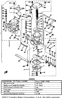 Carburetor Xs650 E006501~ F