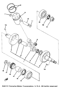 Crankshaft Piston Yz80f