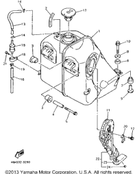Fuel Tank Non California Model