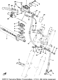 Front Master Cylinder - Brake Hose